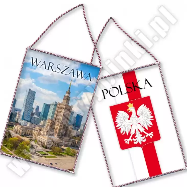 proporczyk Warszawa z godłem Polski