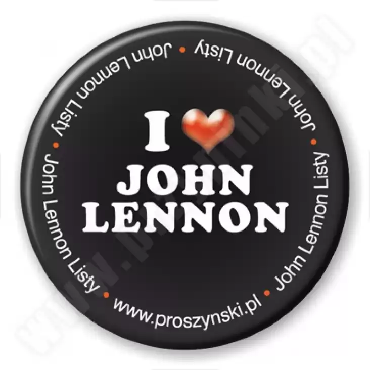 przypinka I love John Lennon
