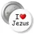 Przypinka z agrafką I love Jezus
