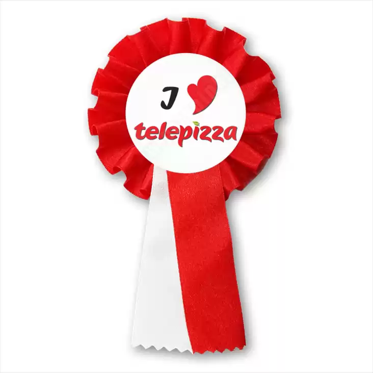 przypinka kotylion I love Telepizza