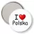 Przypinka lusterko I love Polska