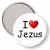 Przypinka lusterko I love Jezus
