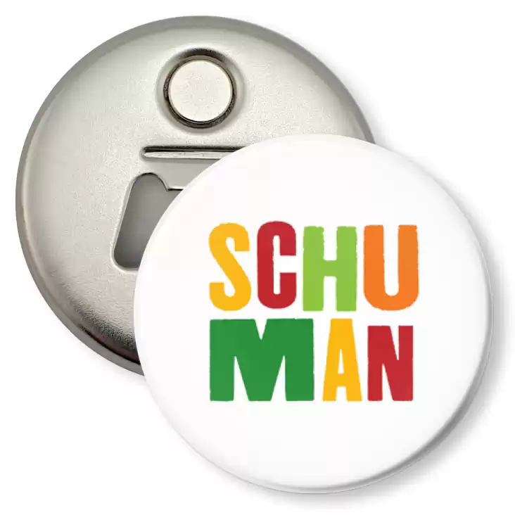 przypinka otwieracz-magnes Schuman
