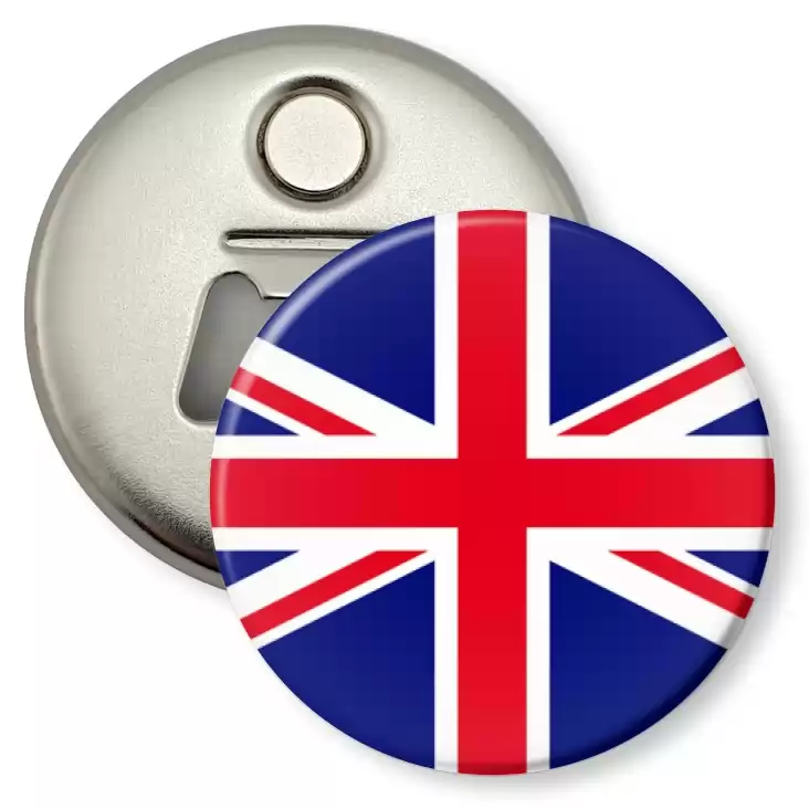 przypinka otwieracz-magnes Flaga Wielka Brytania