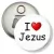 Przypinka otwieracz-magnes I love Jezus