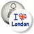 Przypinka otwieracz-magnes I love London