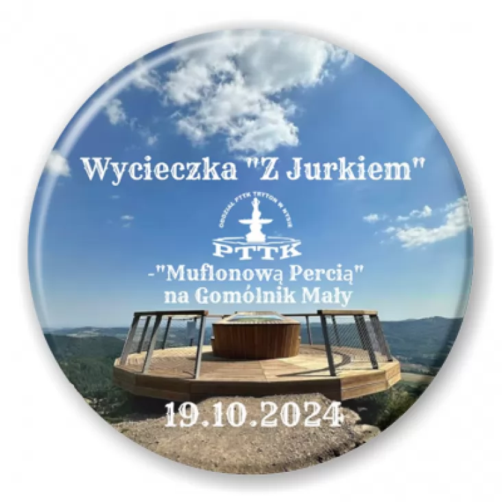 przypinka Wycieczka z Jurkiem na Gomólnik Mały