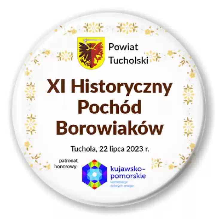 przypinka XI Historyczny Pochód Borowiaków
