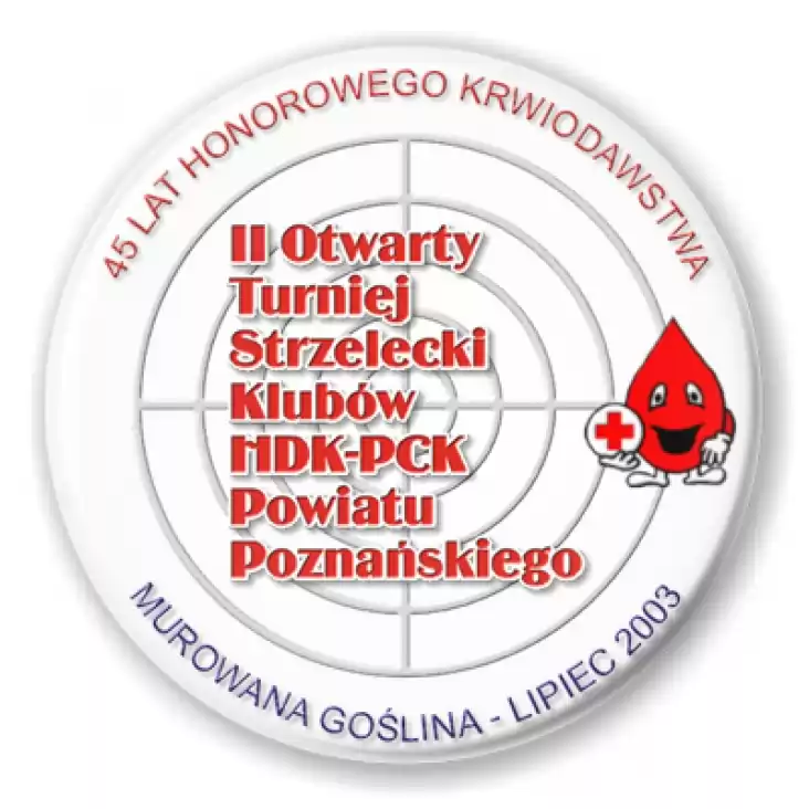 przypinka II Turniej Strzelecki Klubów HKD-PCK Powiatu Poznańskiego