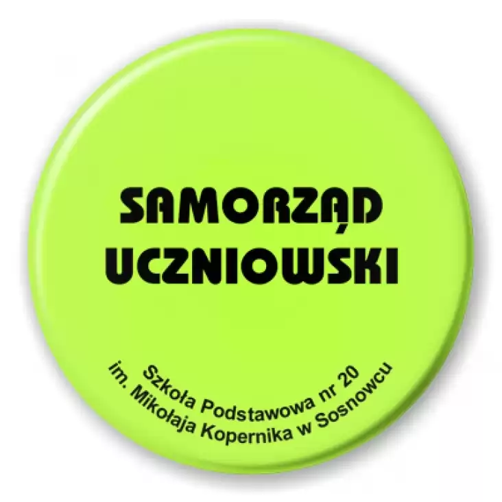 przypinka Samorząd uczniowski SP 20 w Sosnowcu