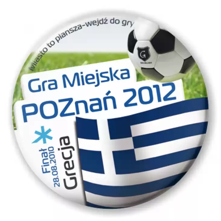 przypinka Gra Miejska - Poznań 2012 - Grecja