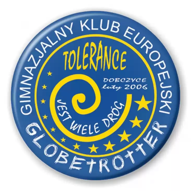 przypinka Globetrotter - Gimnazjalny Klub Europejski w Dobrzycach 2006