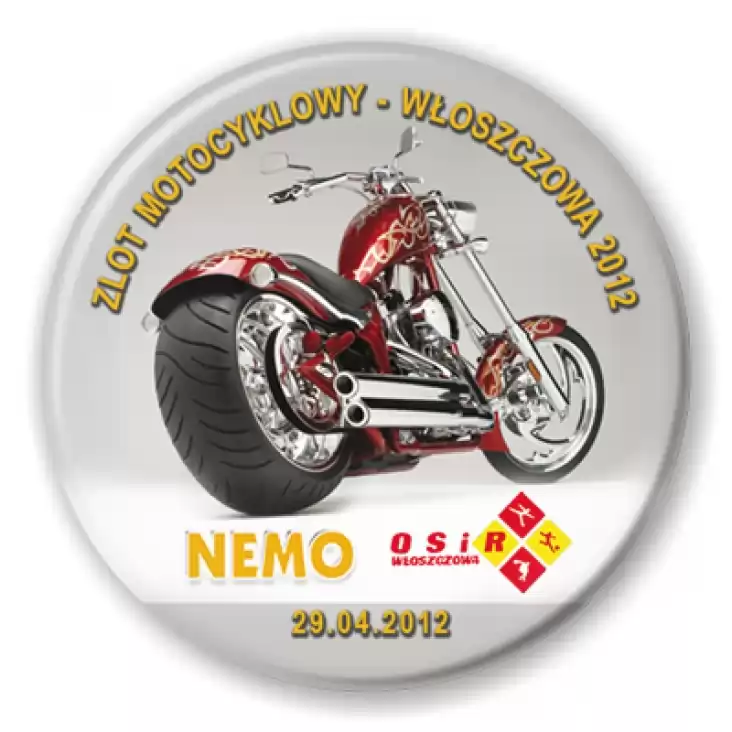 przypinka Zlot motocyklowy - Włoszczowa 2012