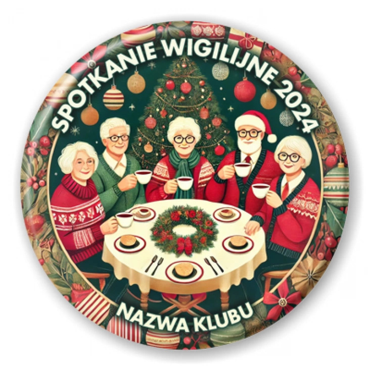 przypinka Spotkanie wigilijne seniorów