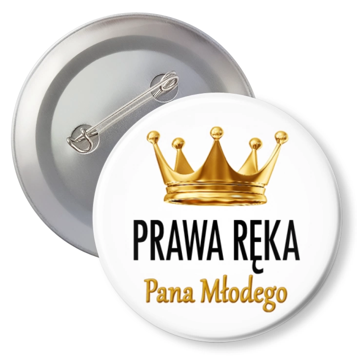 przypinkaPrawa ręka Pana Młodego