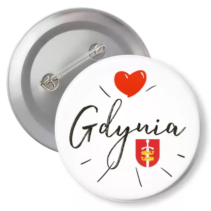 przypinka agrafka Love Gdynia