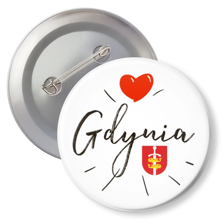 przypinka z agrafką Love Gdynia