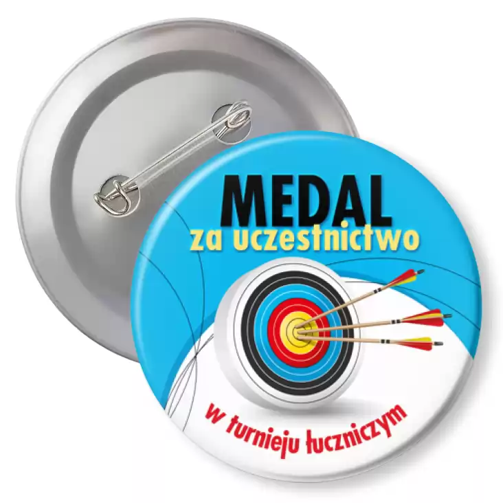 przypinka agrafka Medal za uczestnictwo u turnieju łuczniczym
