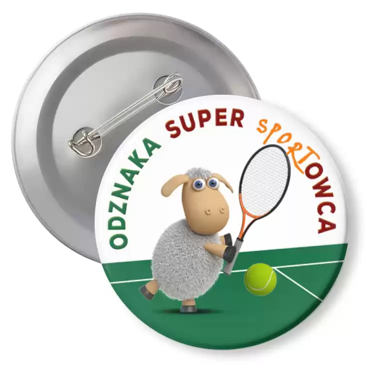 przypinka agrafka Odznaka Super Sportowca tenis