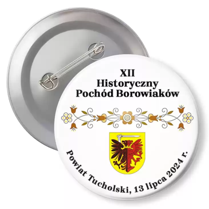 przypinka z agrafką XII Historyczny Pochód Borowiaków