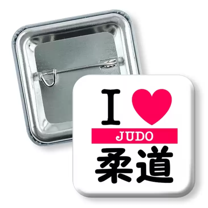 przypinka kwadrat agrafka Judo