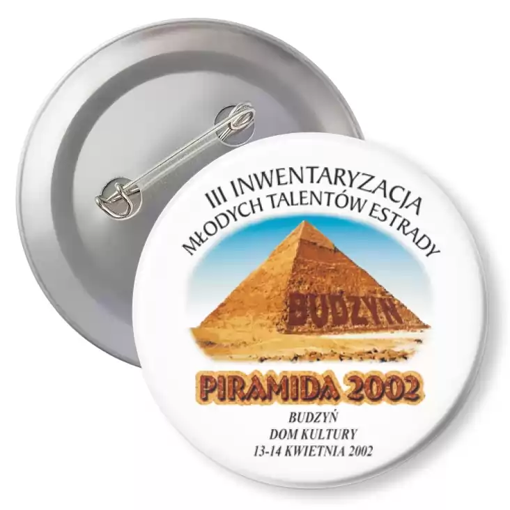 przypinka z agrafką Piramida 2002 - Budzyń