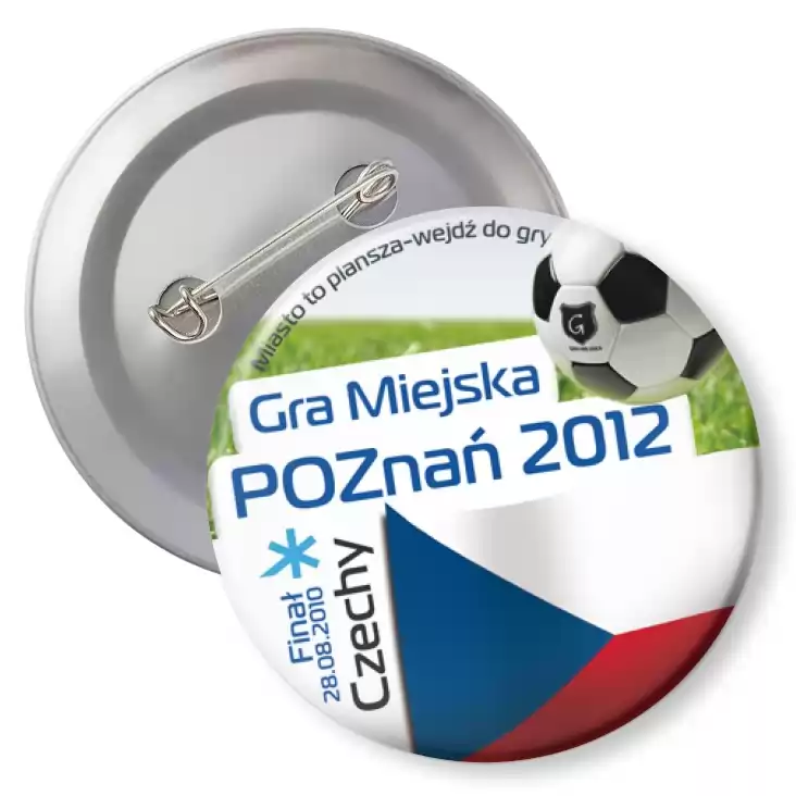 przypinka z agrafką Gra Miejska - Poznań 2012 - Czechy