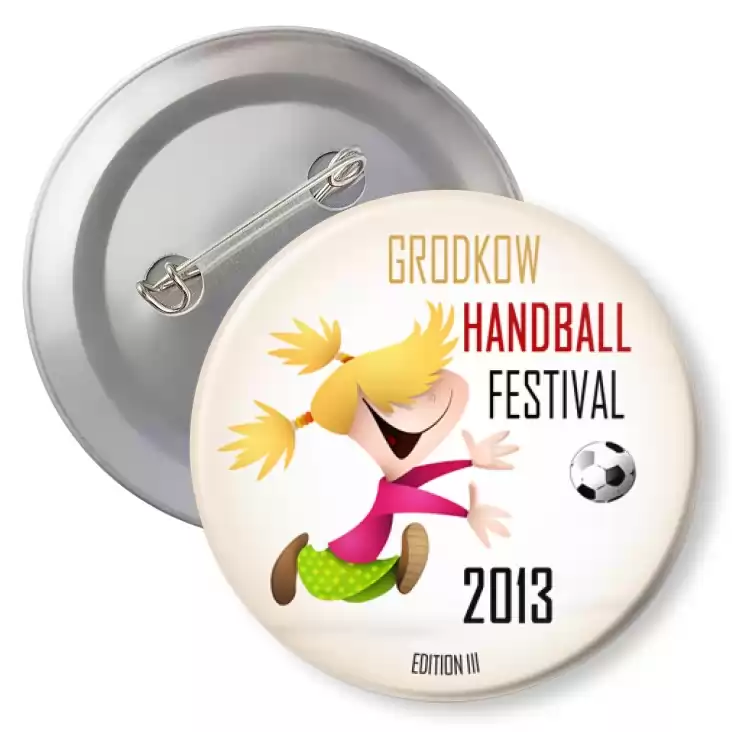 przypinka z agrafką Handball Festiwal 2013