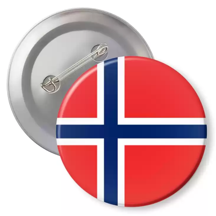 przypinka agrafka Flaga Norwegia