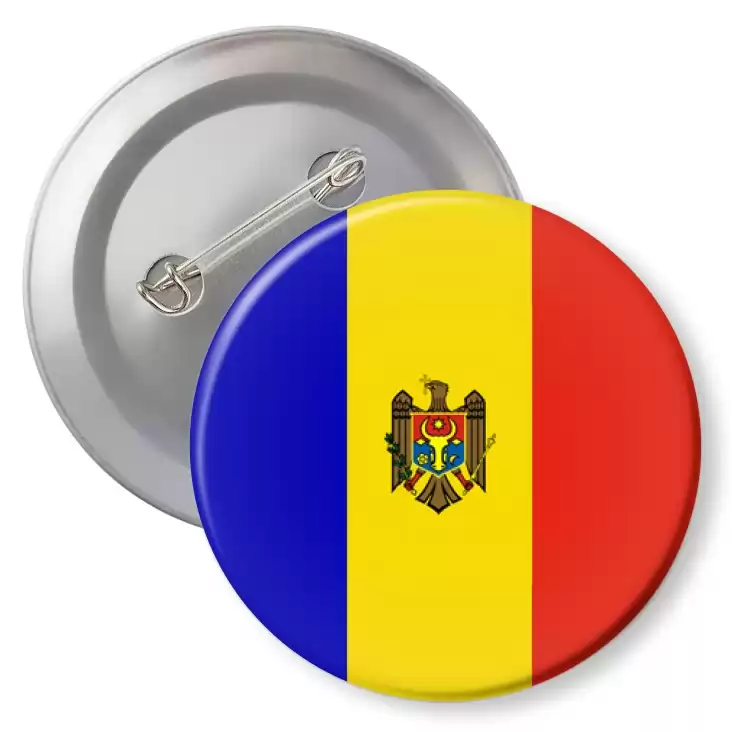 przypinka z agrafką Flaga Mołdawia