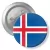 Przypinka z agrafką Flaga Islandia