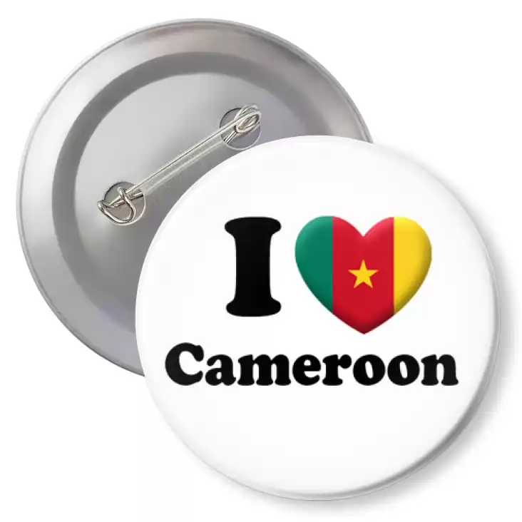 przypinka agrafka I love Cameroon