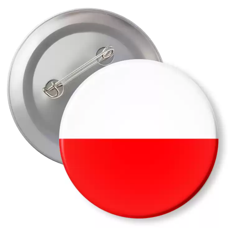 przypinka agrafka Polska biało-czerwona flaga