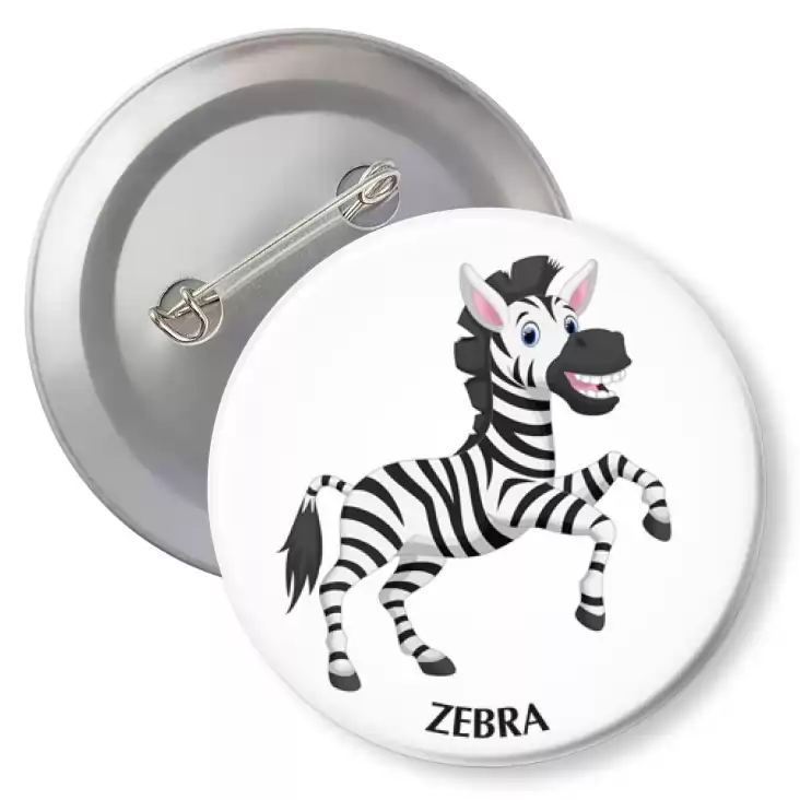 przypinka agrafka Zebra