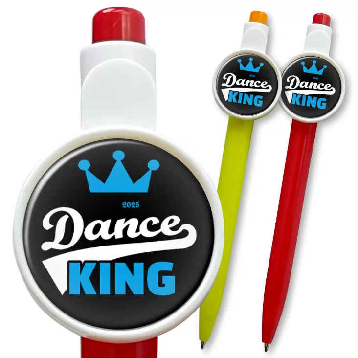 przypinka długopis Studniówka Dance King czarna