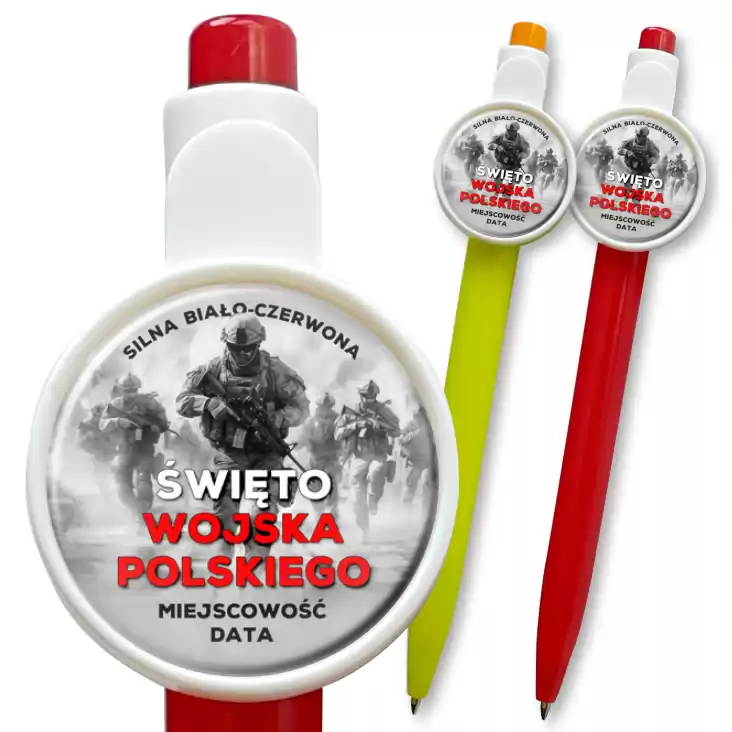 przypinka długopis Święto Wojska Polskiego Silna Biało-Czerwona