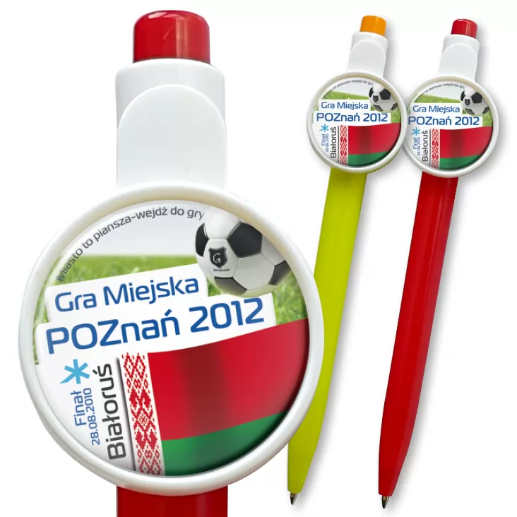 przypinka długopis Gra Miejska - Poznań 2012 - Białoruś