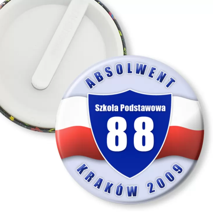 przypinka klips SP 88 Kraków Absolwent
