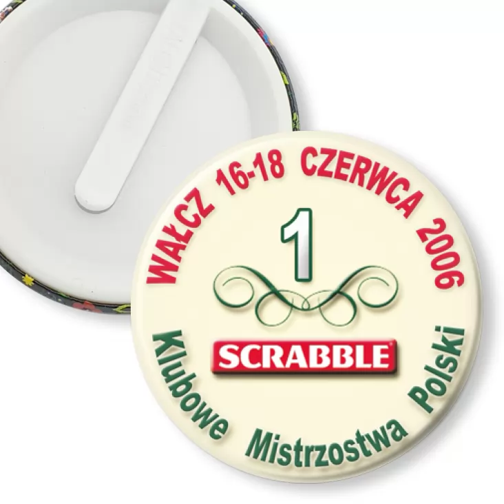 przypinka klips Klubowe Mistrzostwa Polski -  Scrabble 2006
