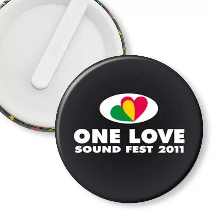 przypinka klips One love 2011 - czarne