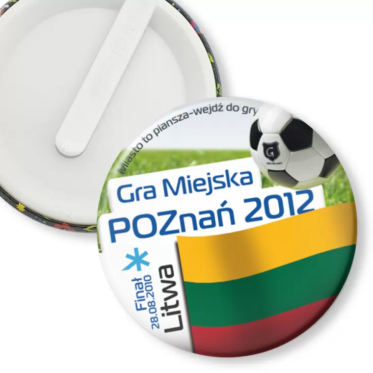 przypinka klips Gra Miejska - Poznań 2012 - Litwa