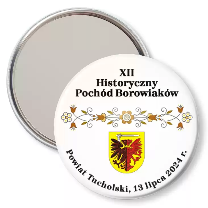 przypinka lusterko XII Historyczny Pochód Borowiaków