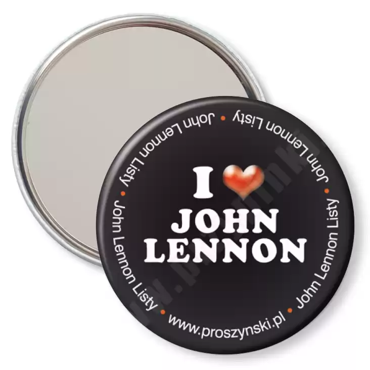 przypinka lusterko I love John Lennon