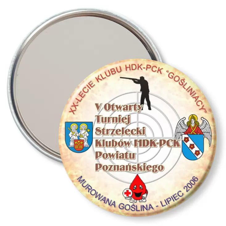 przypinka lusterko V Otwarty Turniej Strzelecki Klubów HDK-PCK Powiatu Poznańskiego