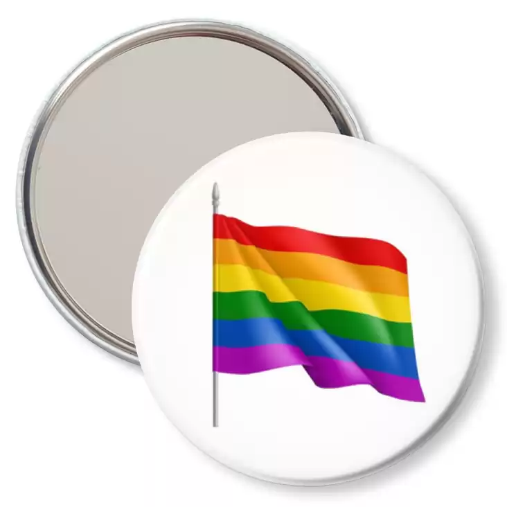 przypinka lusterko LGBT flaga tęczowa