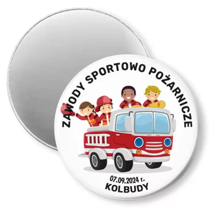 przypinka magnes Zawody Sportowo Pożarnicze Kolbudy 2024