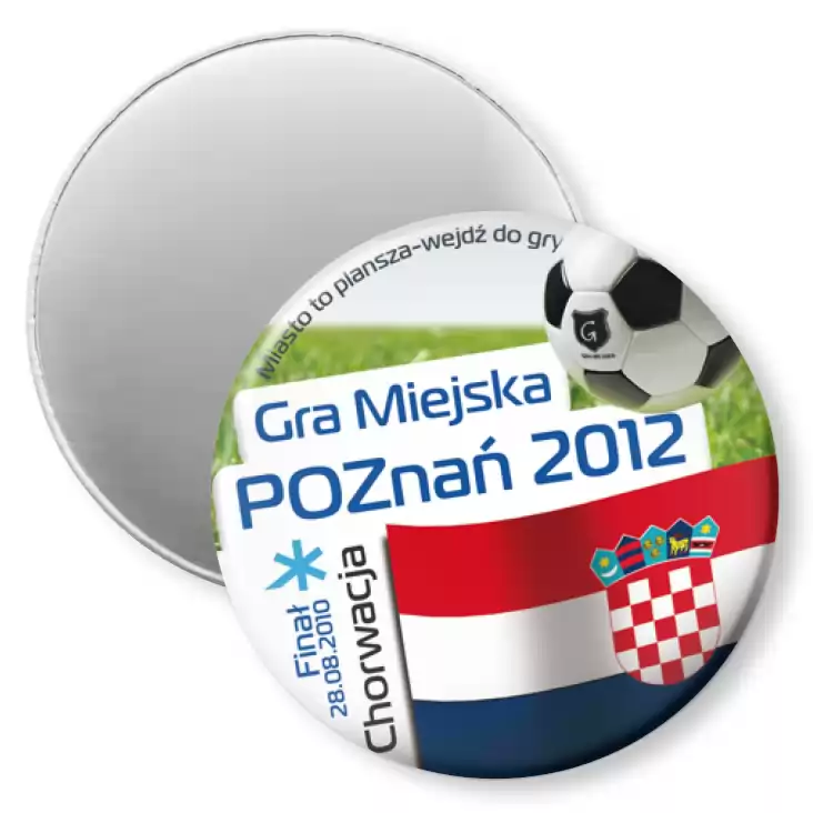 przypinka magnes Gra Miejska - Poznań 2012 - Chorwacja