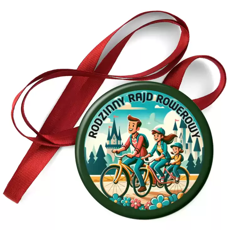przypinka medal Rodzinny rajd rowerowy w świecie z bajki