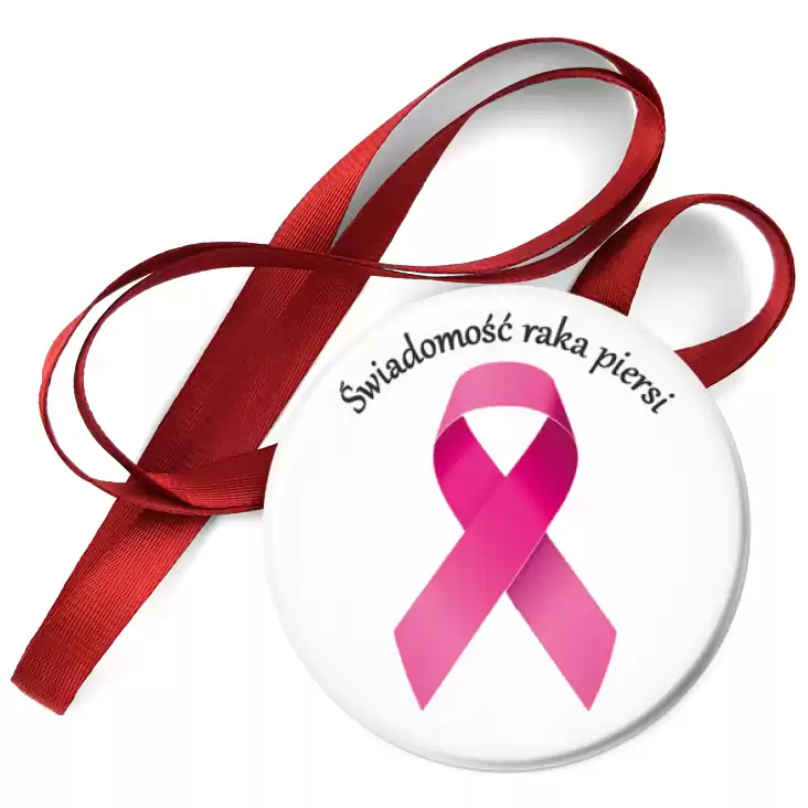 przypinka medal Świadomość raka piersi