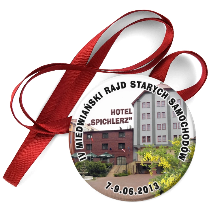 przypinka medal IV Miedwiański Rajd Starych Samochodów